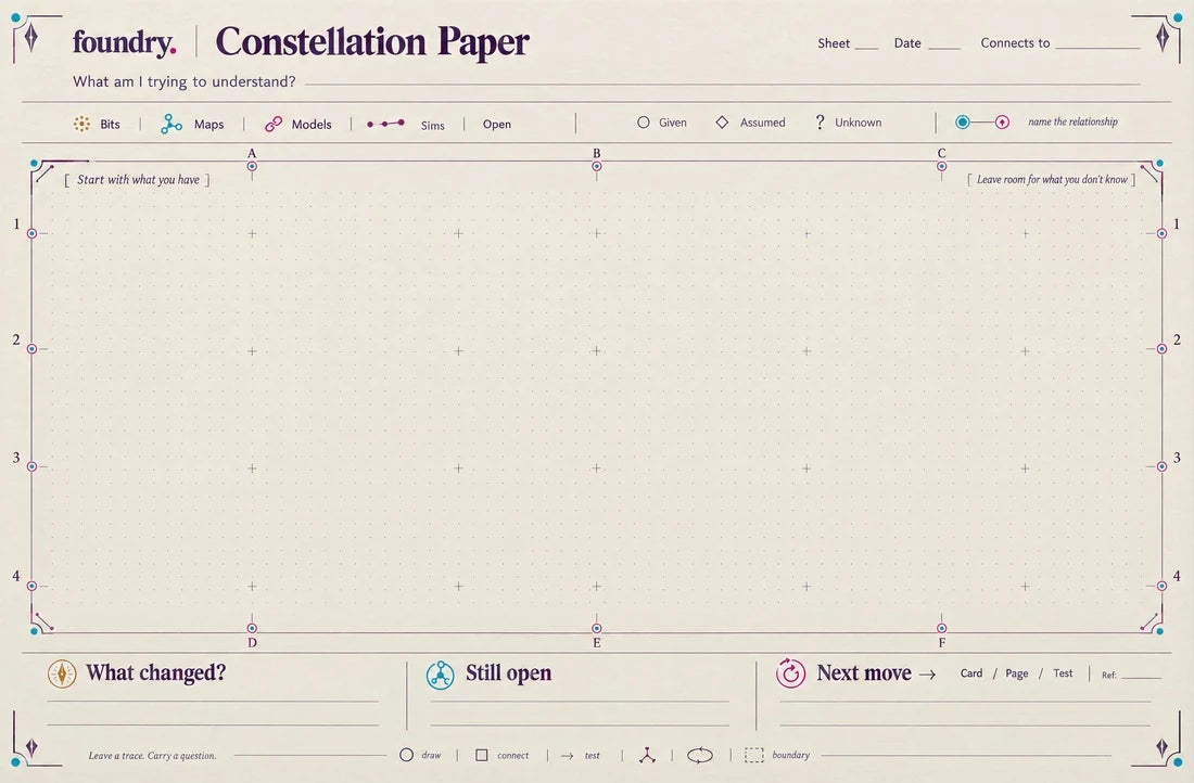 Constellation Paper prototype artwork